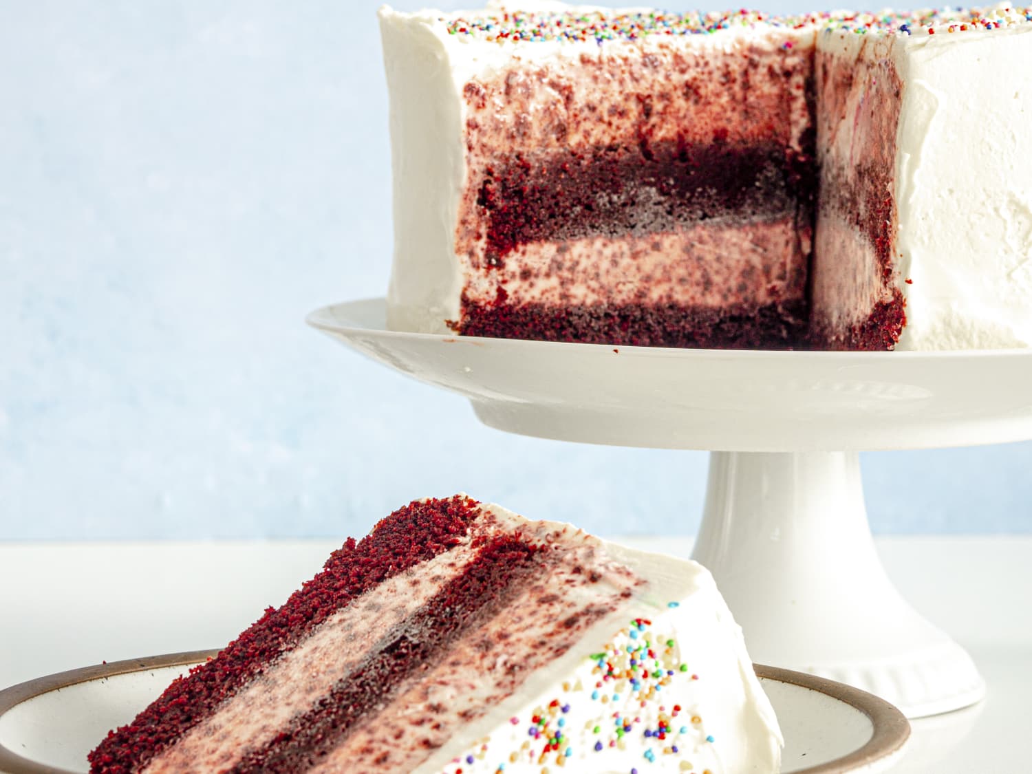 Red Velvet Ice Cream Cake (with No-Churn Homemade Ice Cream